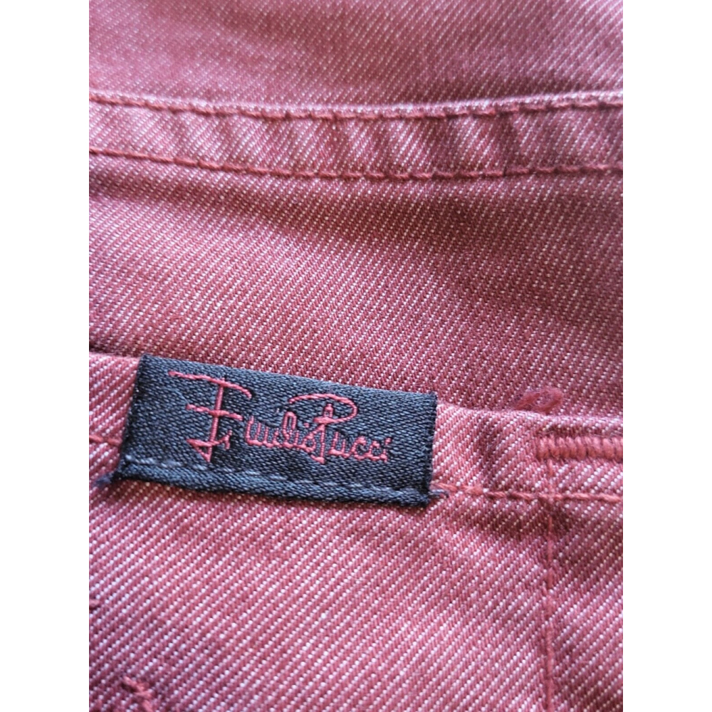 7 For All Mankind Carol Emilio Pucci Jeans Red Size 28 - Picture 13 of 16